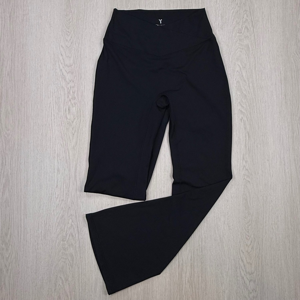 Flare Pant Yogalicious Women L Black Lux Sophia Crossover High Waist Yoga Active